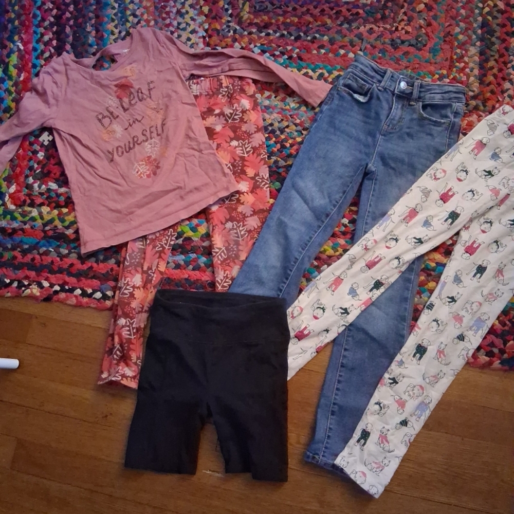 Girls' Clothing Set with Jeans and Graphic Tee